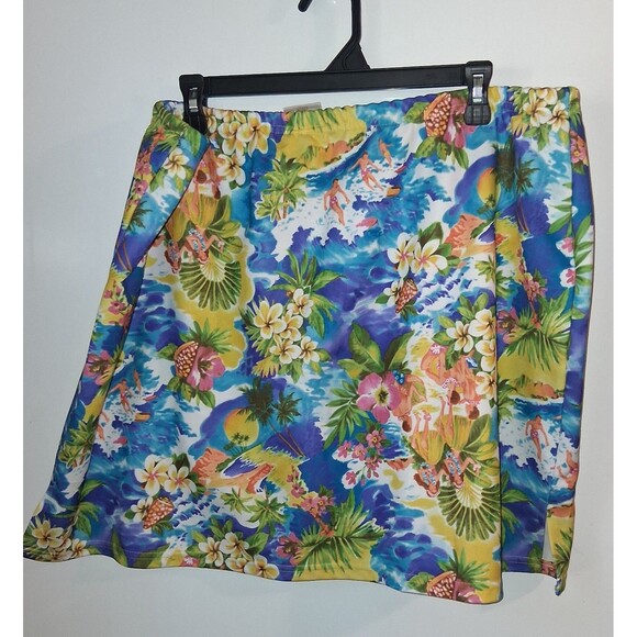Fiorlini Multicolor Floral Pull-on Skort Sz 1X - Picture 1 of 3
